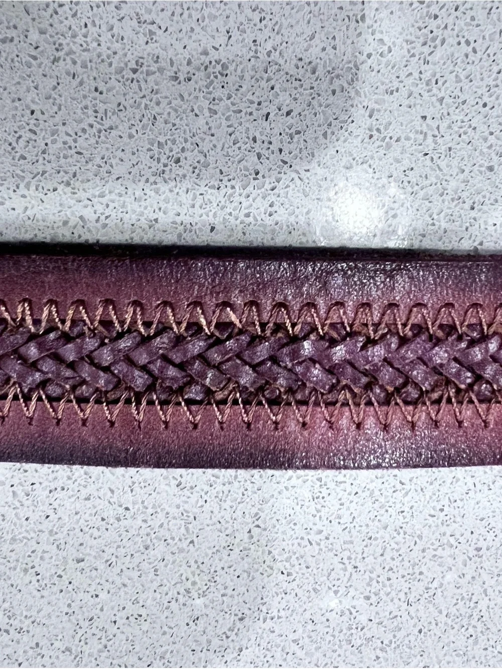 J. Crew Brown Braided Leather Double-Ring Belt Labeled XS/S  40” Long - Picture 6 of 13